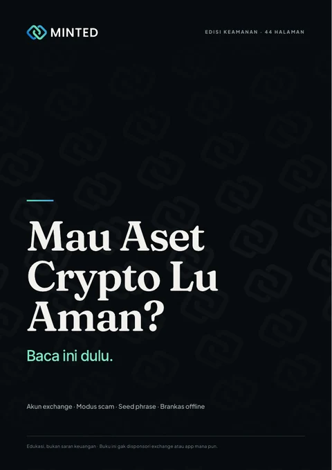 Sampul panduan Mau Aset Crypto Lu Aman?, 44 halaman